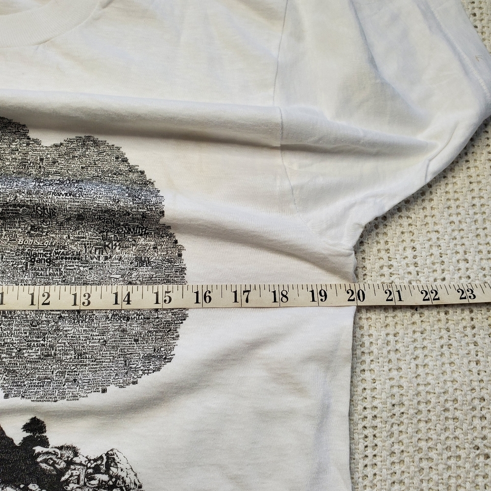 VTG Family Tree Of American Rock White Single Stitch USA Made T-Shirt Large - Picture 6 of 12